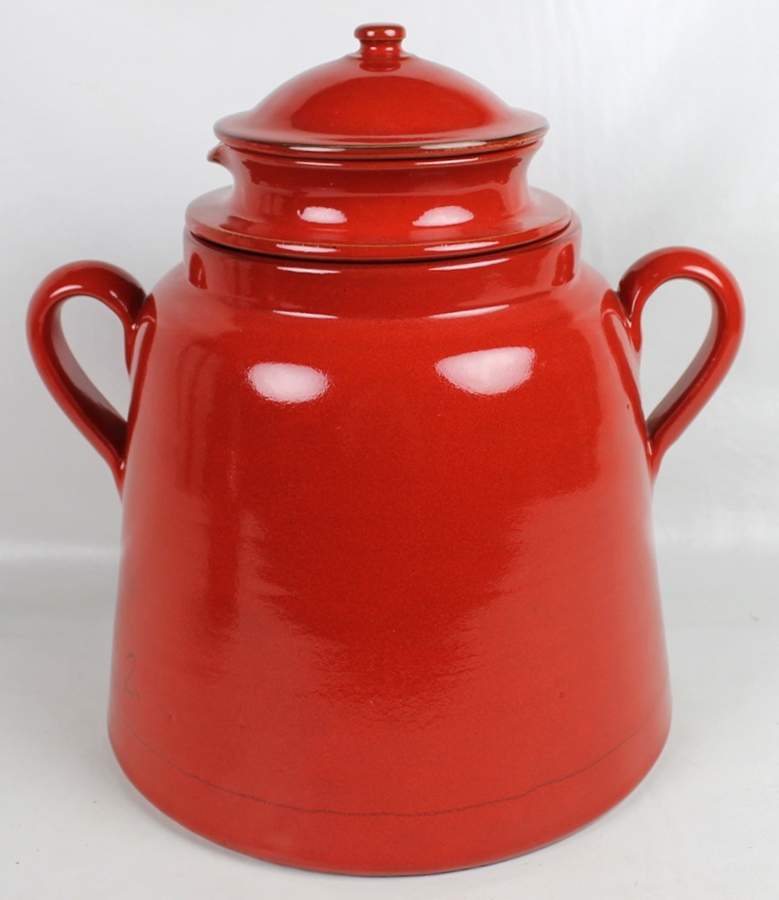 Classic Collection Red Bean Pot & Lid by Mamma Ro-1