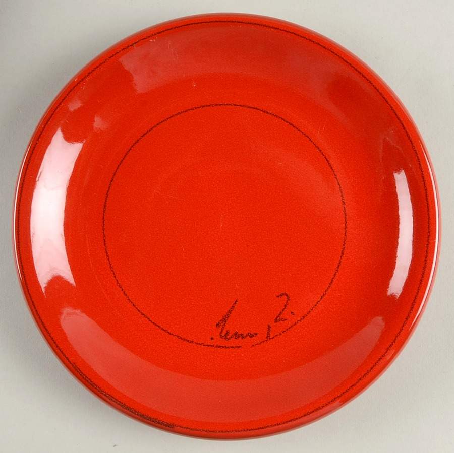 Classic Collection Red Salad/Dessert Plate by Mamma Ro-1