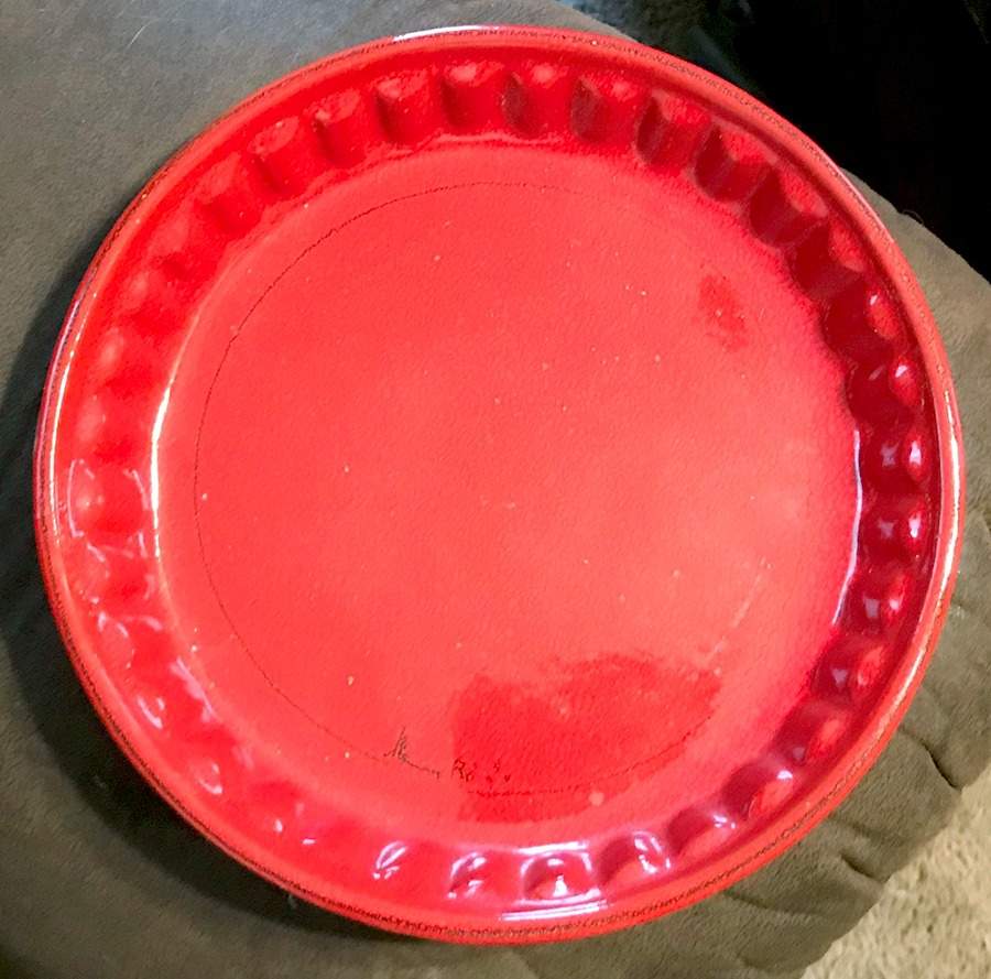 Classic Collection Red 8'' Pie Baking Plate by Mamma Ro-1
