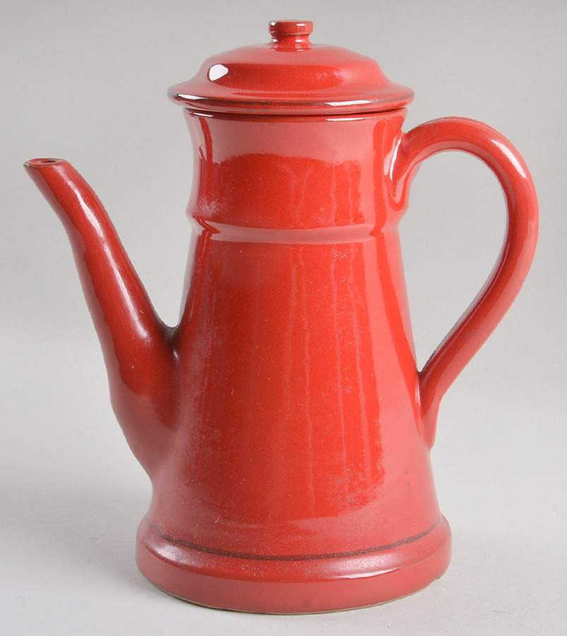 Classic Collection Red Tea/Coffee Pot & Lid by Mamma Ro-1