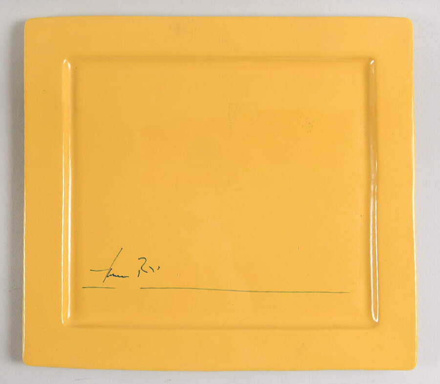 Cameo Collection Marigold Yellow 11" Rectangular Serving Platter by Mamma Ro-1
