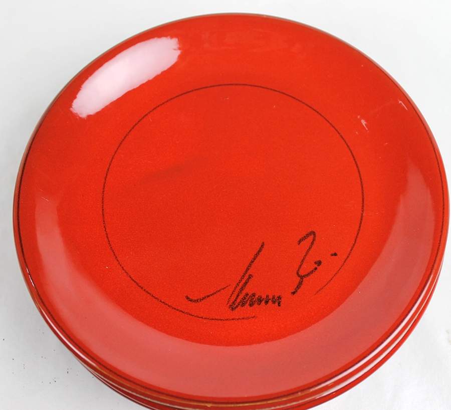 Cameo Collection Orange Dinner Plate by Mamma Ro-1