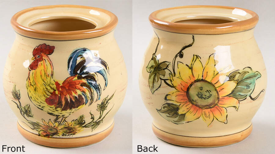 Red Rooster Sugar Bowl No Lid by Maxcera Corp-1