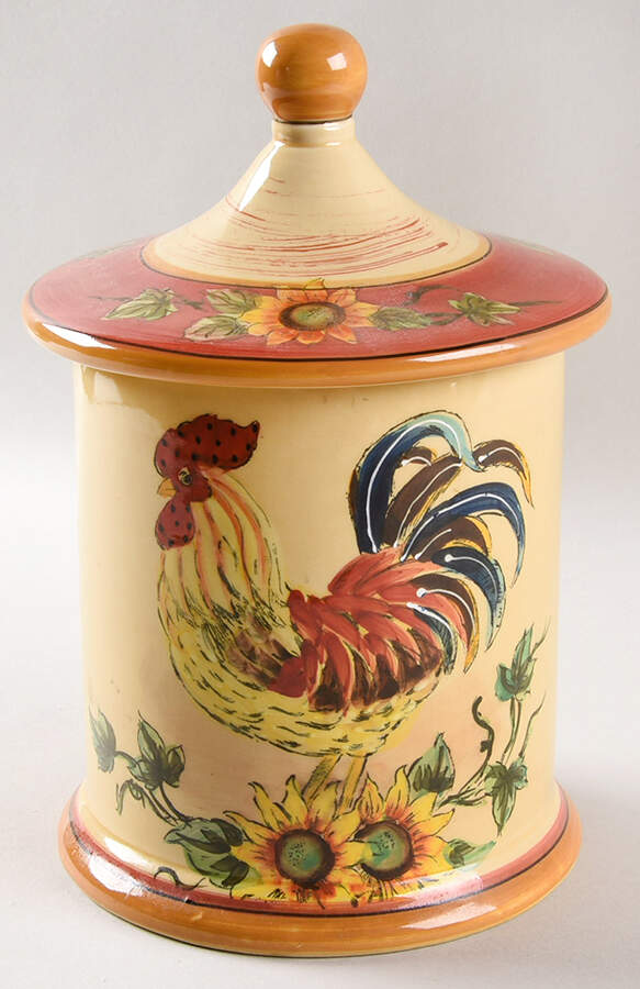 Red Rooster Large Canister & Lid by Maxcera Corp-1