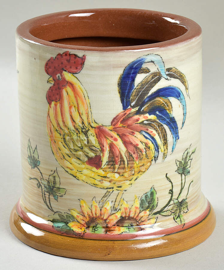 Red Rooster Small Canister No Lid by Maxcera Corp-1