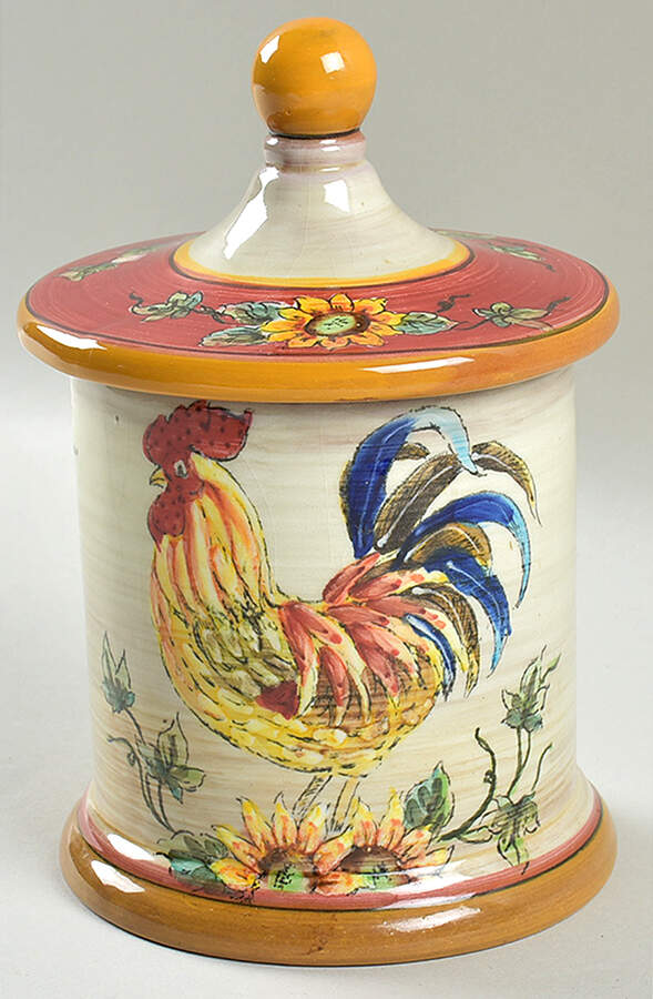 Red Rooster Small Canister & Lid by Maxcera Corp-1