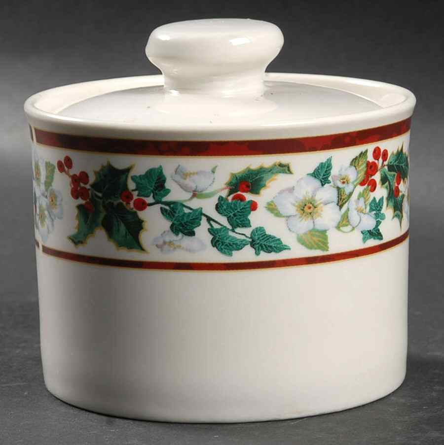 Holly Sugar Bowl & Lid by Majesticware-1