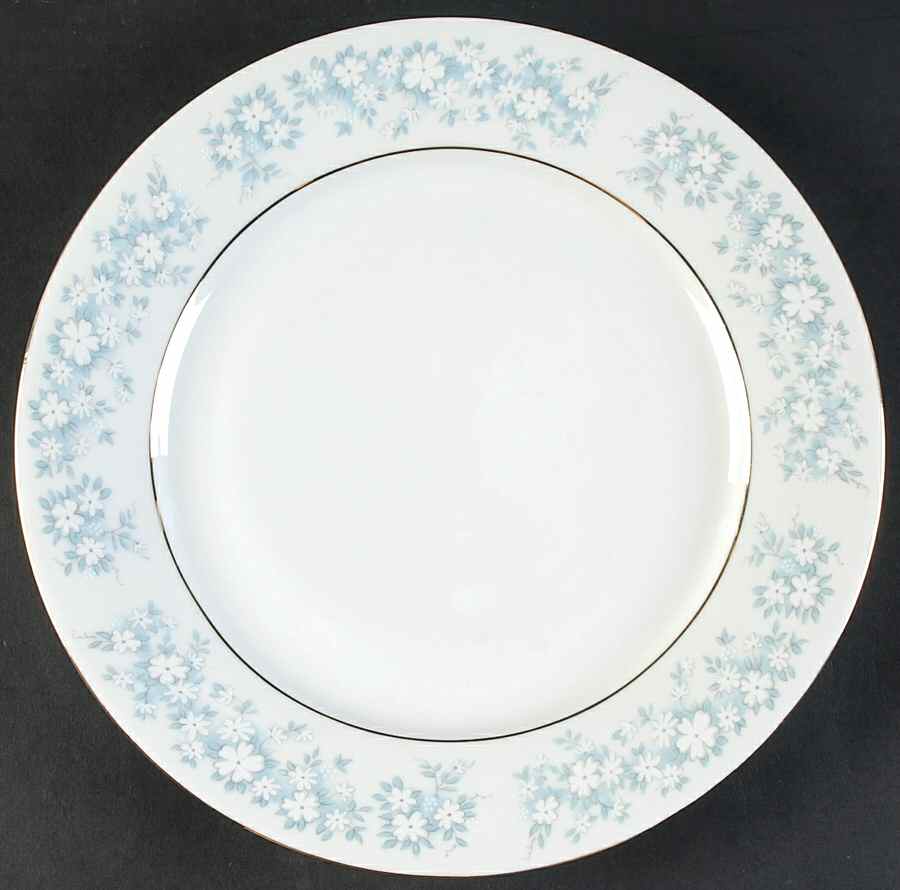 Danube (Blue White Floral) Dinner Plate by Montgomery Ward-1