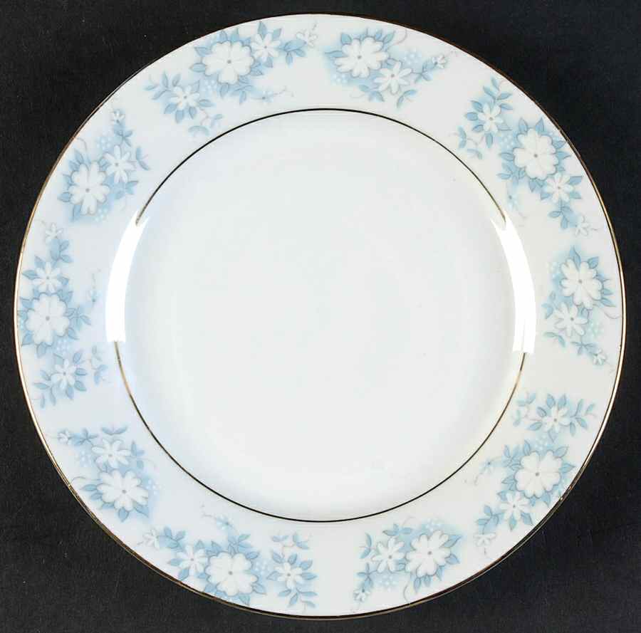 Danube (Blue White Floral) Bread & Butter Plate by Montgomery Ward-1