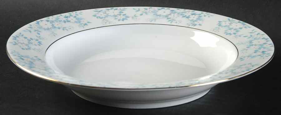 Danube (Blue White Floral) Rim Soup Bowl by Montgomery Ward-1