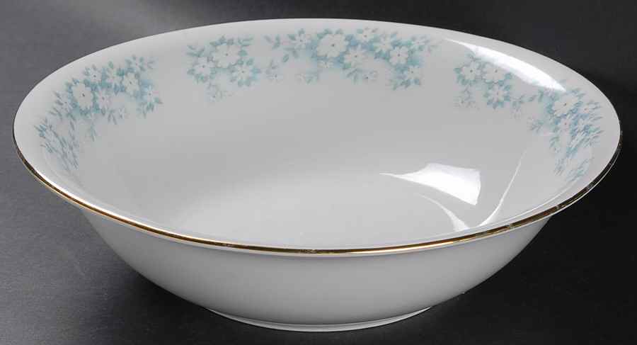 Danube (Blue White Floral) 9" Round Vegetable Bowl by Montgomery Ward-1