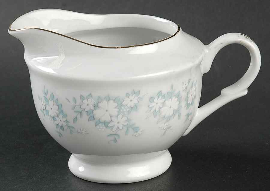 Danube (Blue White Floral) Creamer by Montgomery Ward-1