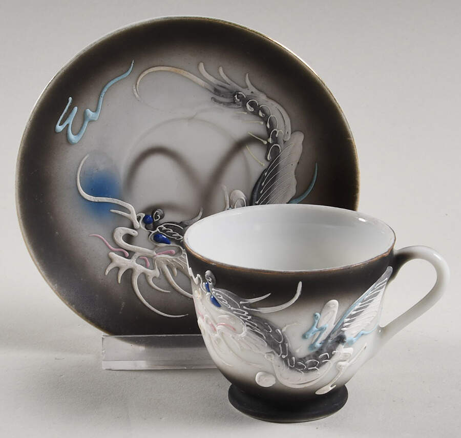 MA12 Footed Demitasse Cup & Saucer Set by Manna (Japan)-1
