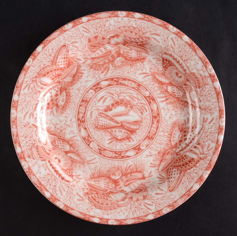 Coral Torquay Salad/Dessert Plate by Mottahedeh-1
