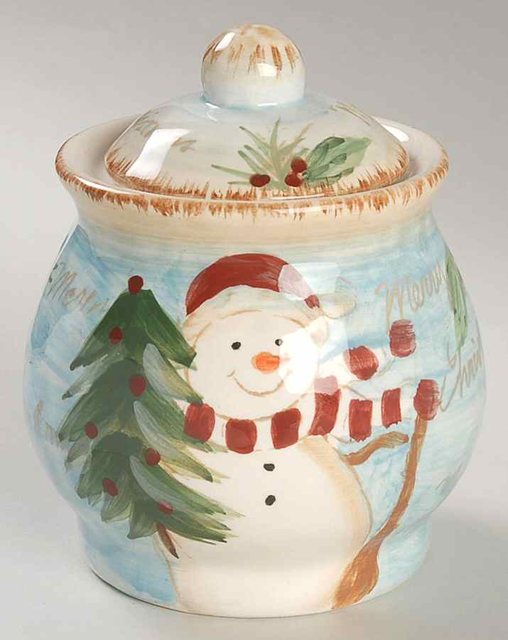 Snowman Sugar Bowl & Lid by Maxcera Corp-1