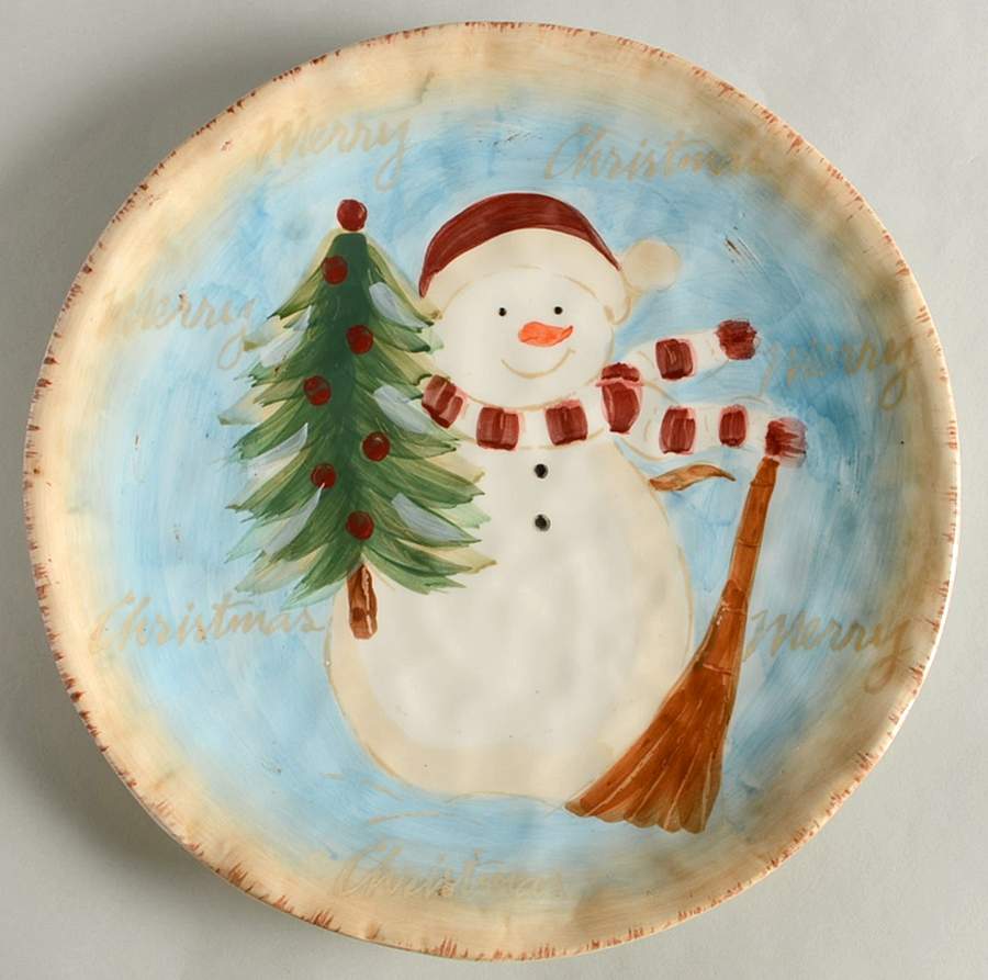 Snowman Dinner Plate by Maxcera Corp-1