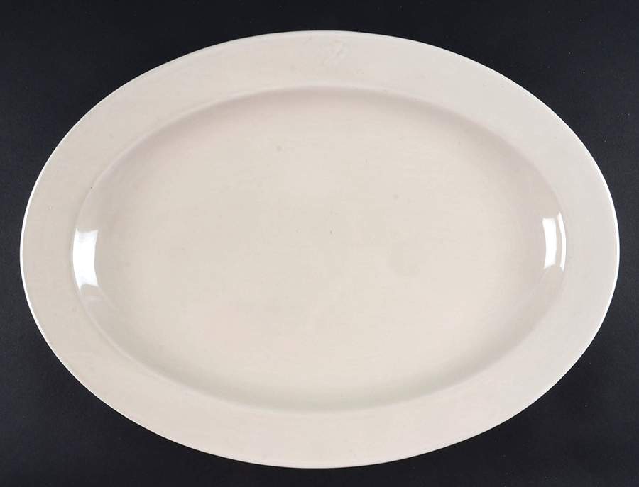 Classic Beige 16" Oval Serving Platter by Martha Stewart-1