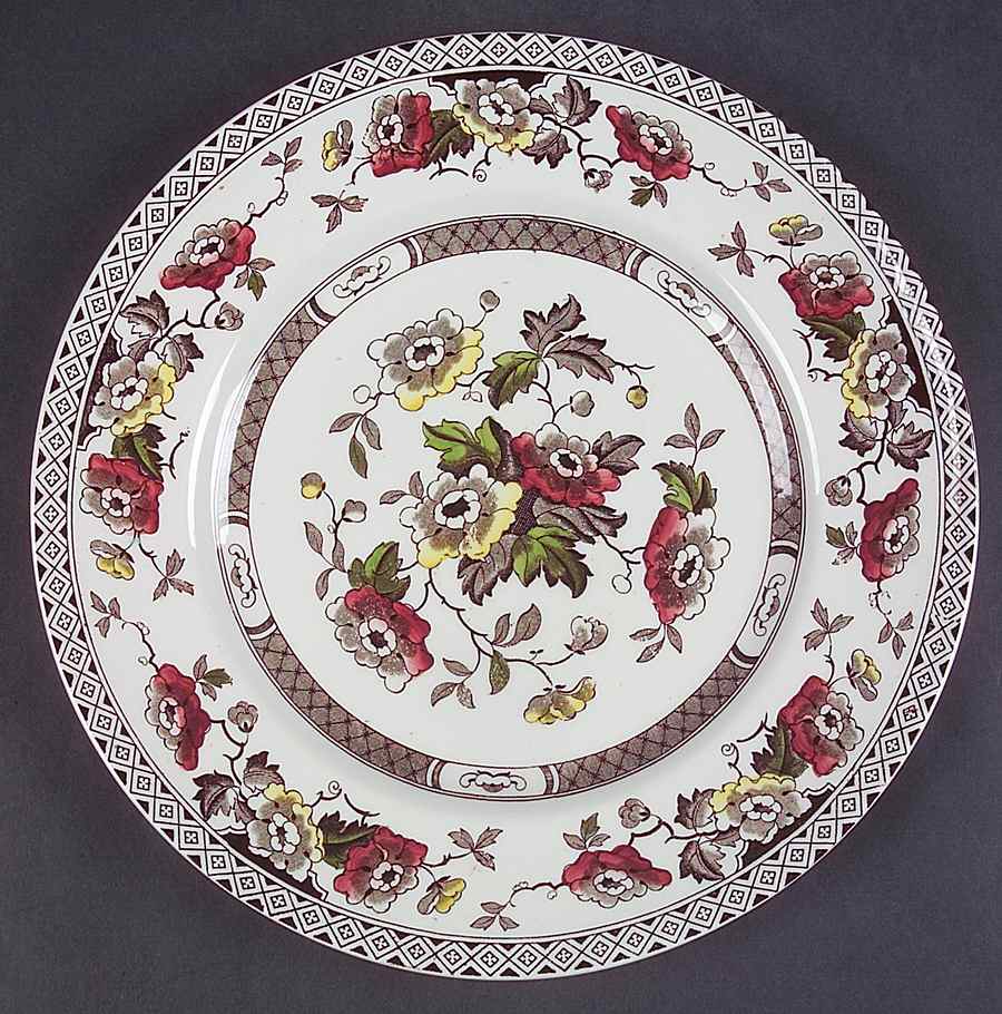 Windsor Brown Multicolor(Smooth) Dinner Plate by W R Midwinter Ltd-1