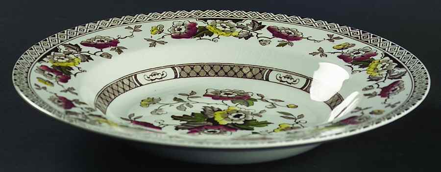 Windsor Brown Multicolor(Smooth) Large Rim Soup Bowl by W R Midwinter Ltd-1