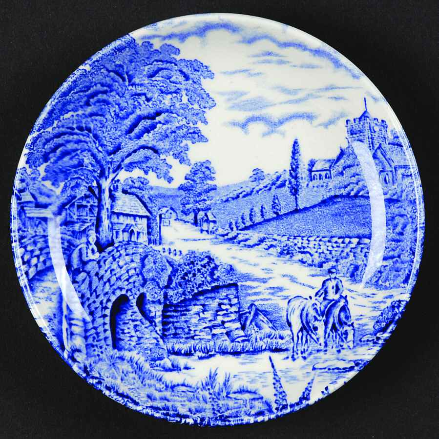 England's Charm Blue Coaster by Myott Staffordshire-1