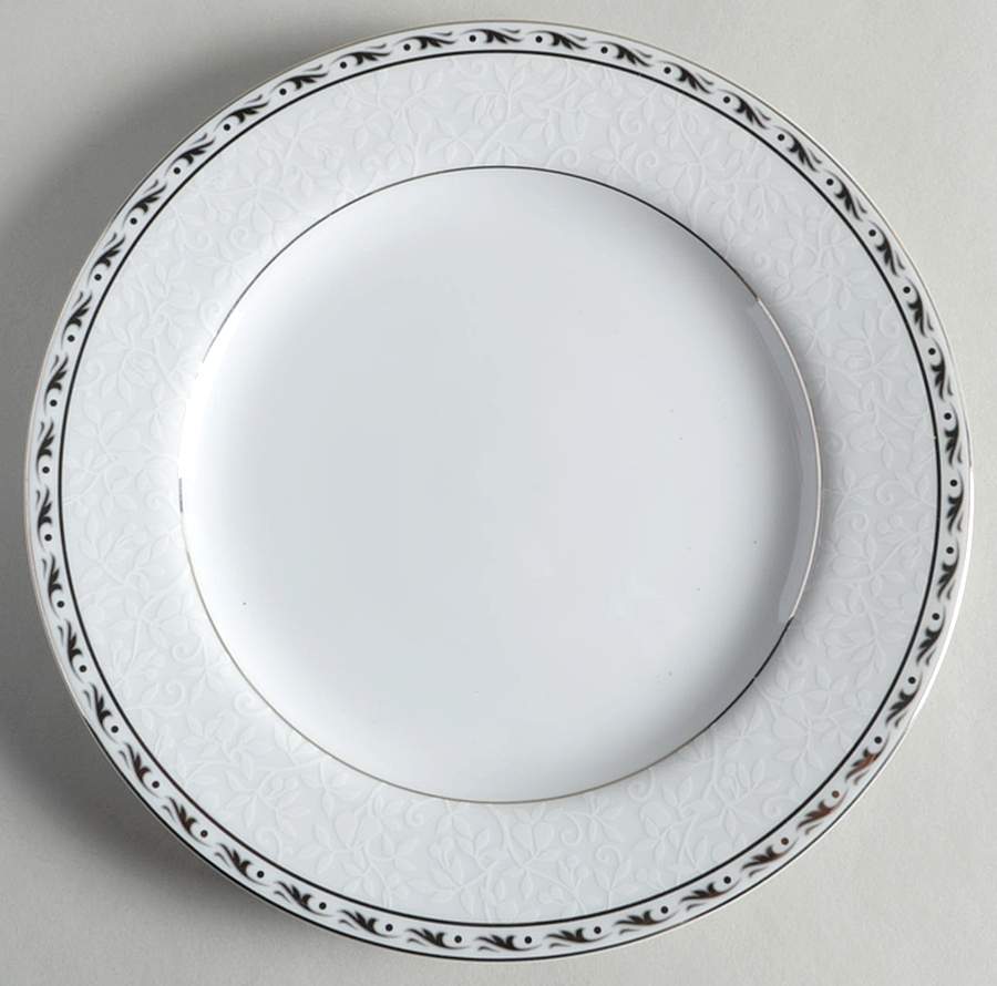 Platinum Ribbon Salad Plate by Mikasa-1