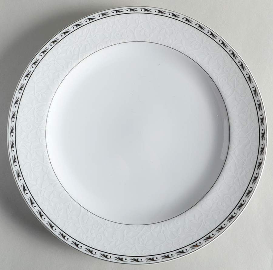 Platinum Ribbon Dinner Plate by Mikasa-1