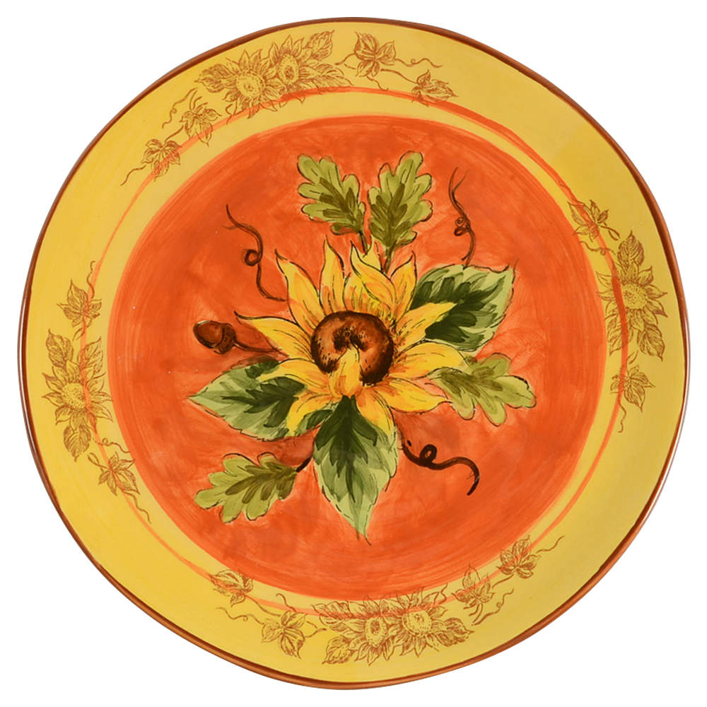 Orange Rooster Salad Plate by Maxcera Corp-1