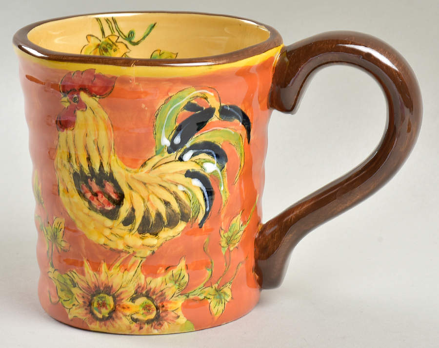 Orange Rooster Mug by Maxcera Corp-1