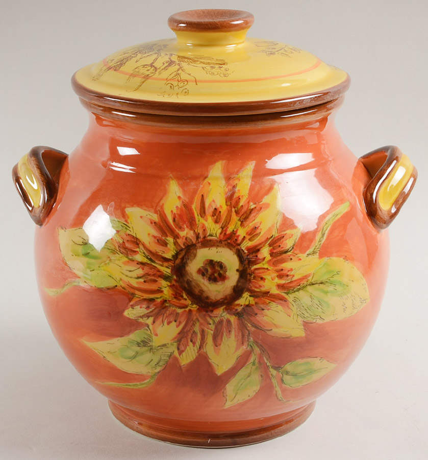 Orange Rooster Cookie Jar & Lid by Maxcera Corp-1