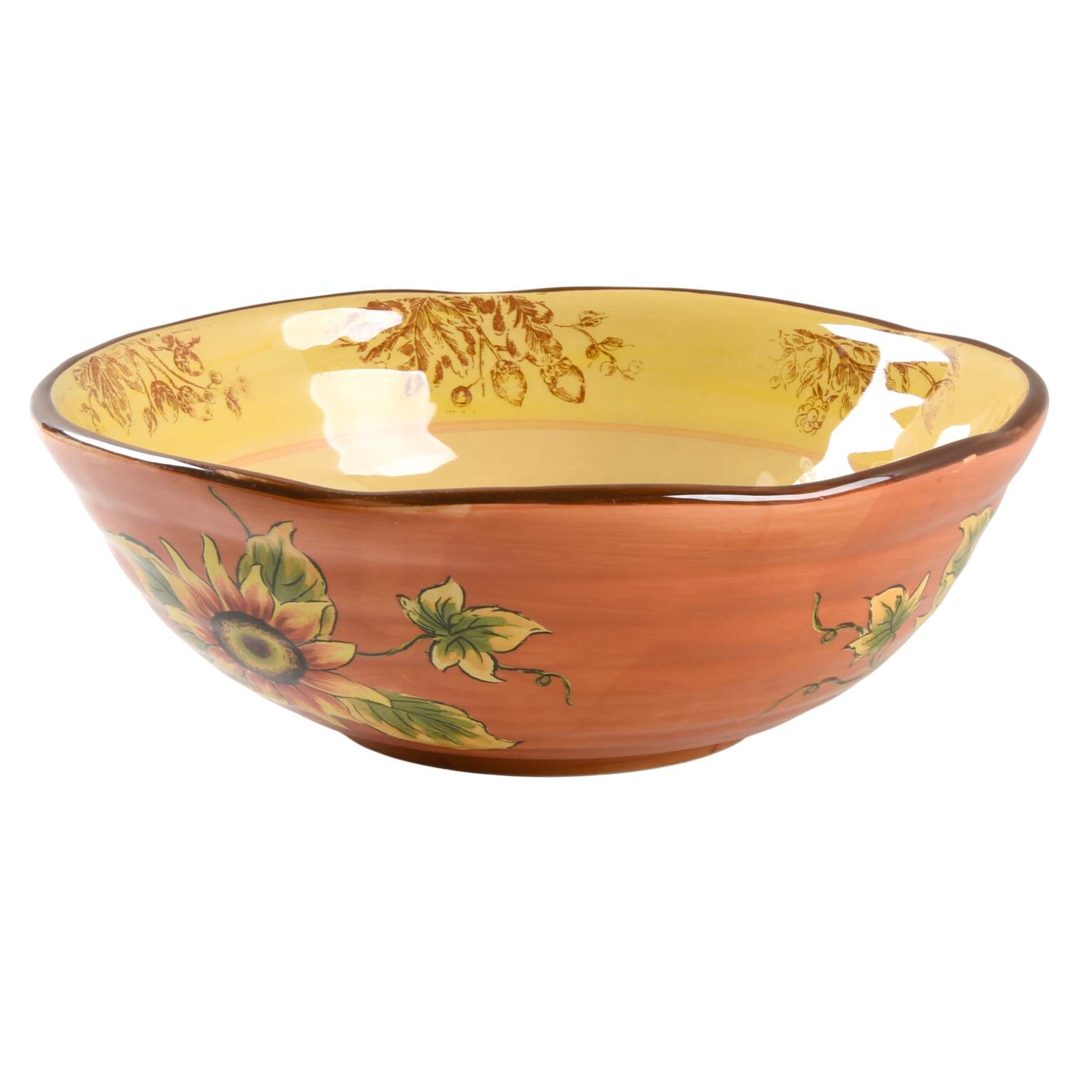 Orange Rooster 10" Round Vegetable Bowl by Maxcera Corp-1