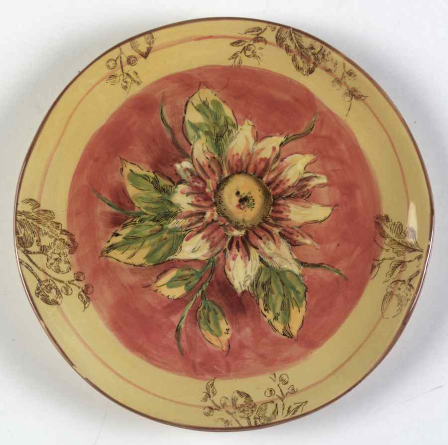 Orange Rooster Salad Plate by Maxcera Corp-1