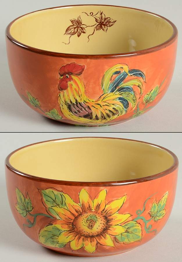 Orange Rooster Soup/Cereal Bowl by Maxcera Corp-1