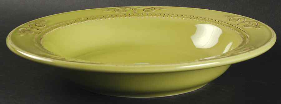 M2A1 Green Large Rim Soup Bowl by Matceramica-1