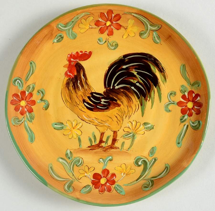 Honey Rooster Coupe Salad Plate by Maxcera Corp-1