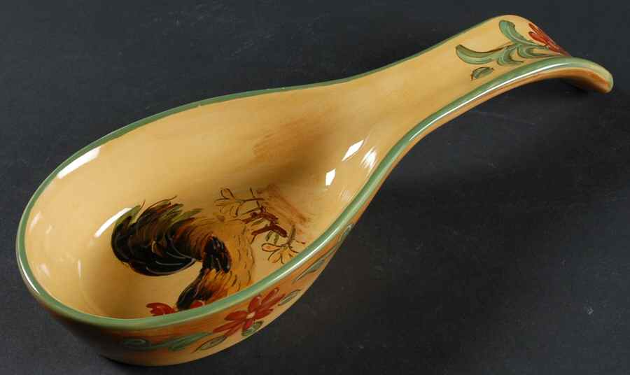 Honey Rooster Spoon Rest/Holder (Holds 1 Spoon) by Maxcera Corp-1