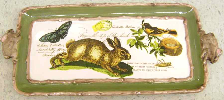 Nesting Nature Rectangular Tray by Mud Pie-1