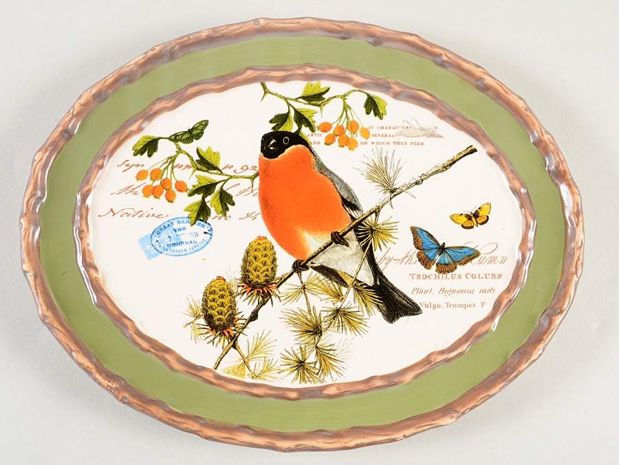 Nesting Nature 10" Oval Serving Platter by Mud Pie-1