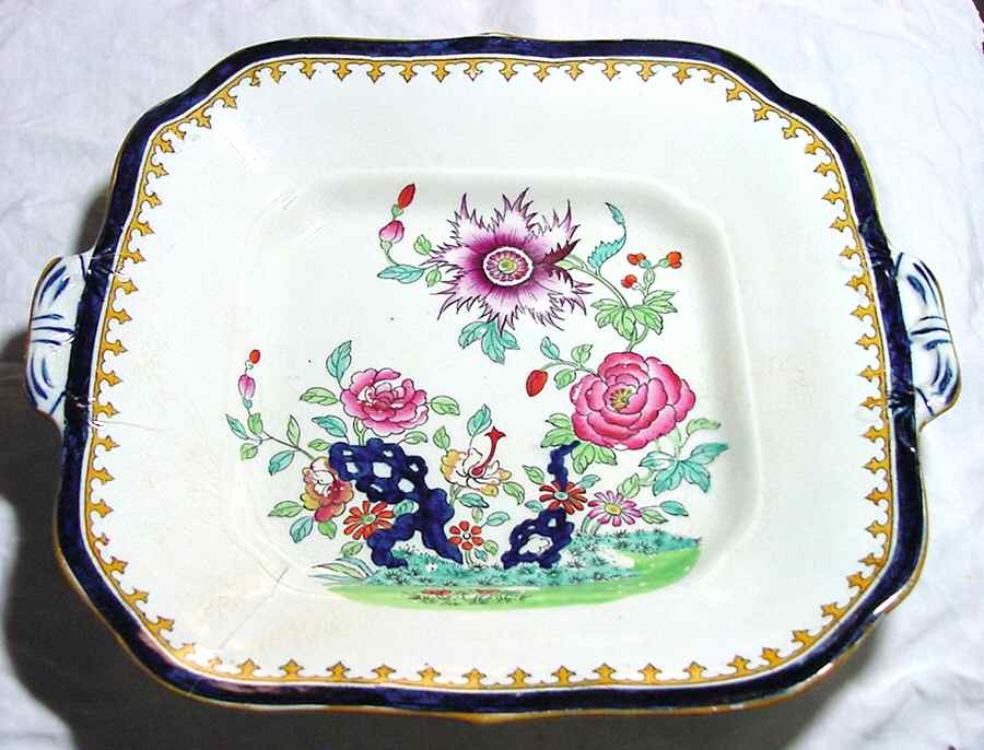 Boston Japan Square Handled Cake Plate by Minton-1