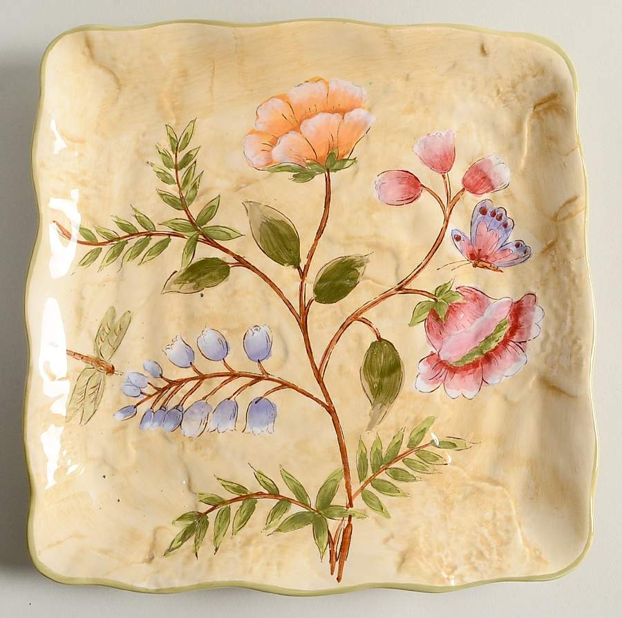 Spring Bloom Square Salad Plate by Maxcera Corp-1