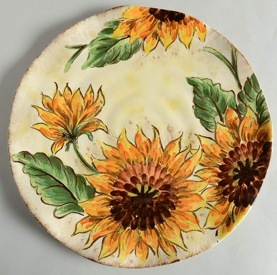 Tuscan Sunflower Dinner Plate by Maxcera Corp-1