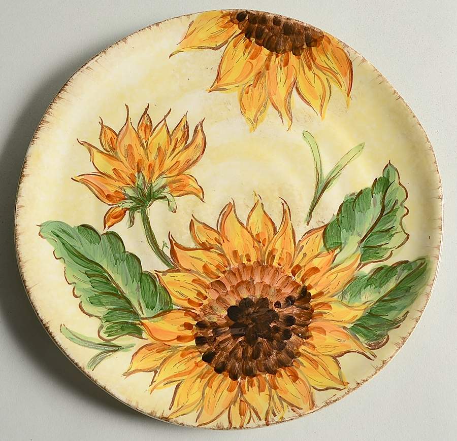 Tuscan Sunflower Salad Plate by Maxcera Corp-1