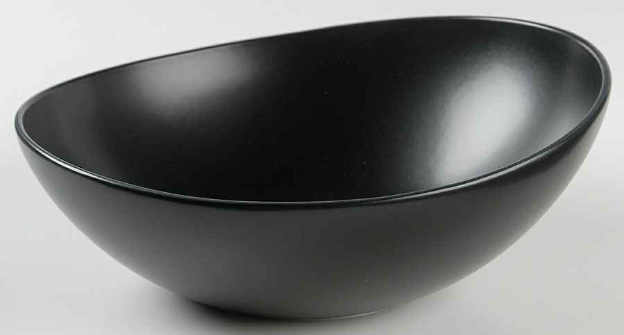 Curve Black 9" Round Vegetable Bowl by Mikasa-1