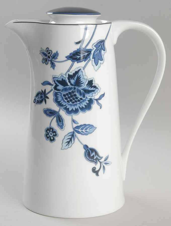 Indigo Bloom Coffee Pot & Lid by Mikasa-1