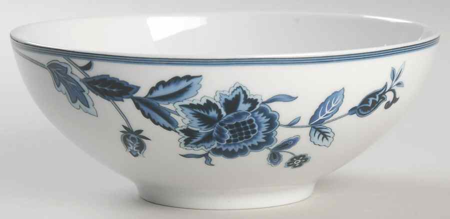 Indigo Bloom Coupe Cereal Bowl by Mikasa-1