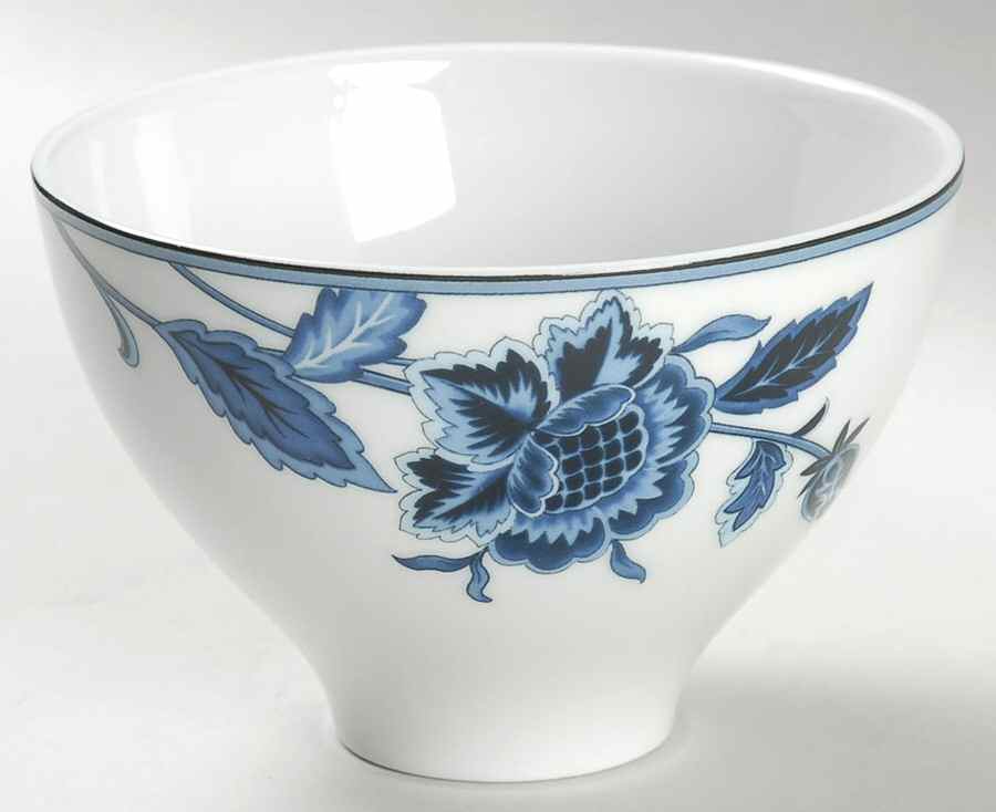 Indigo Bloom Rice Bowl by Mikasa-1