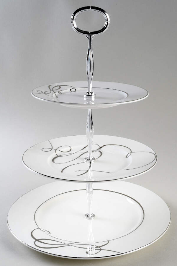Love Story 13 7/8"-14 1/4" 3-Tiered Serving Tray(DP,SP,BB) HC by Mikasa-1