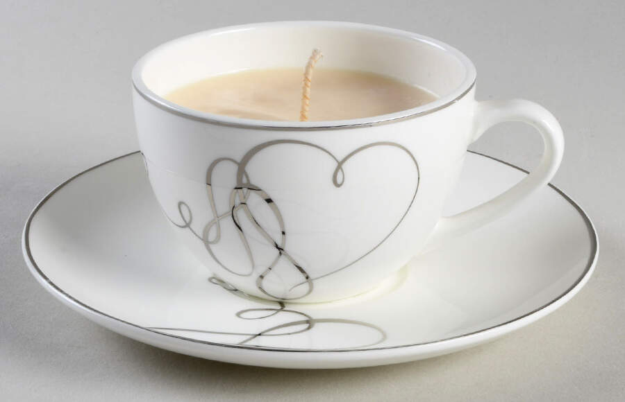 Love Story Scented Cup & Saucer Candle-Lavender  HC by Mikasa-1