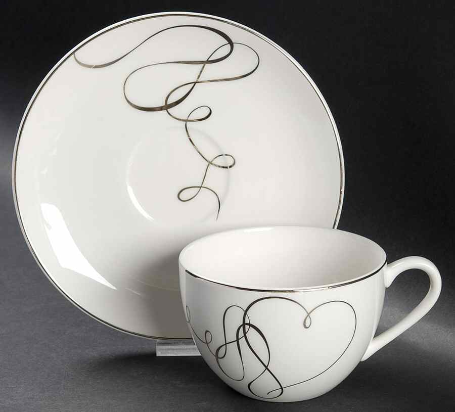 Love Story Flat Cup & Saucer Set by Mikasa-1