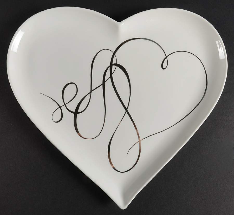 Love Story 11" Heart Shape Platter by Mikasa-1