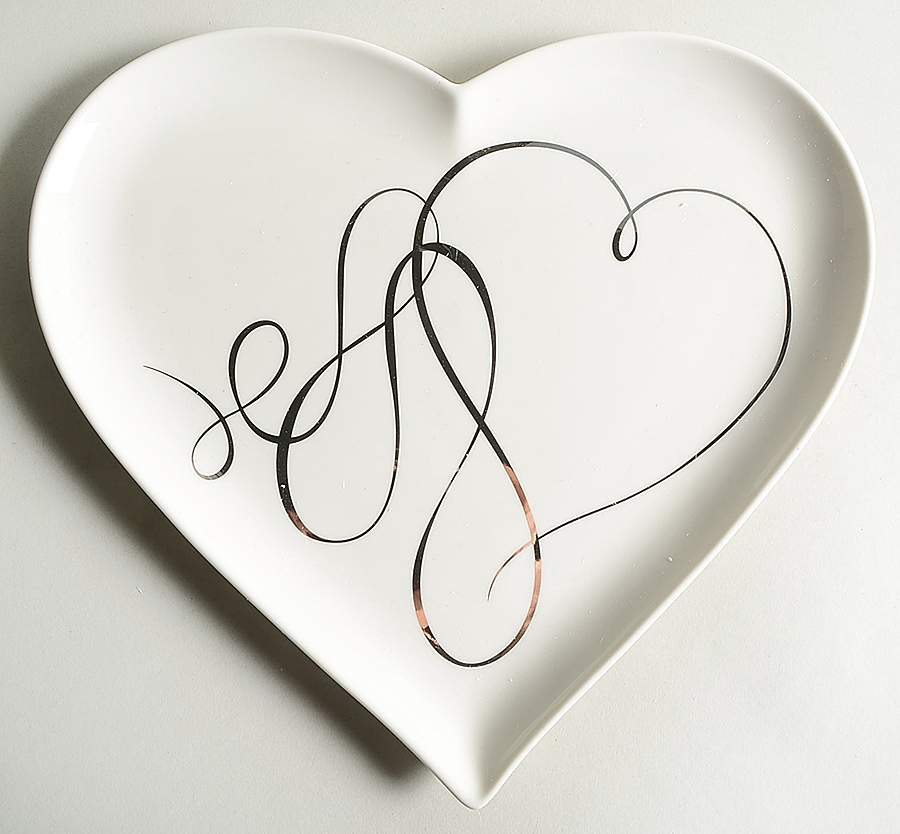 Love Story Heart Shaped Tray by Mikasa-1